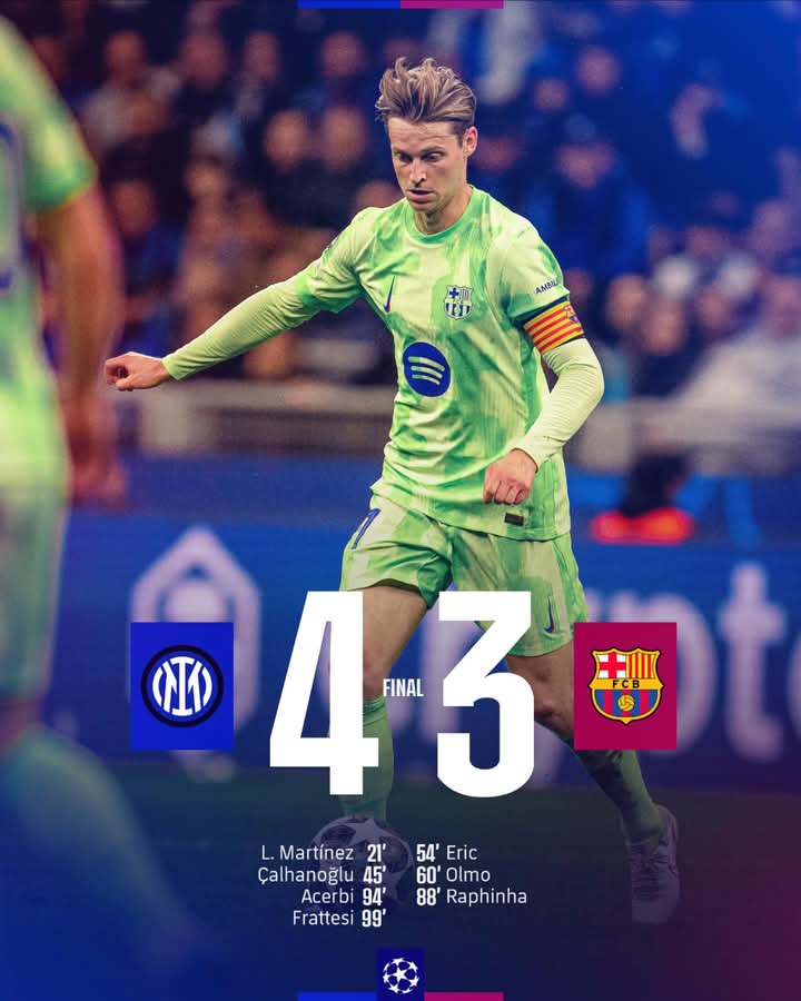 Inter Milan edge Barcelona in thriller to reach CL final