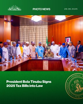 Tinubu signs four new tax bills, says they are pivotal to nation’s prosperity