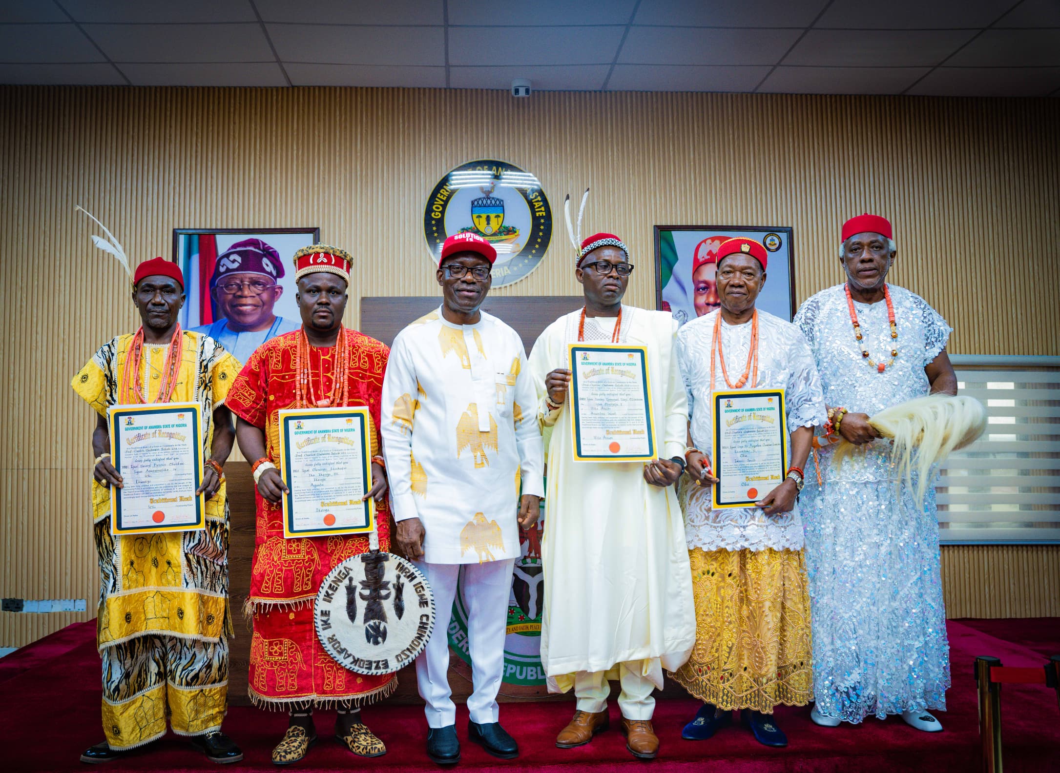 Soludo issues Anambra monarchs with recognition certificates, urges value rebirth
