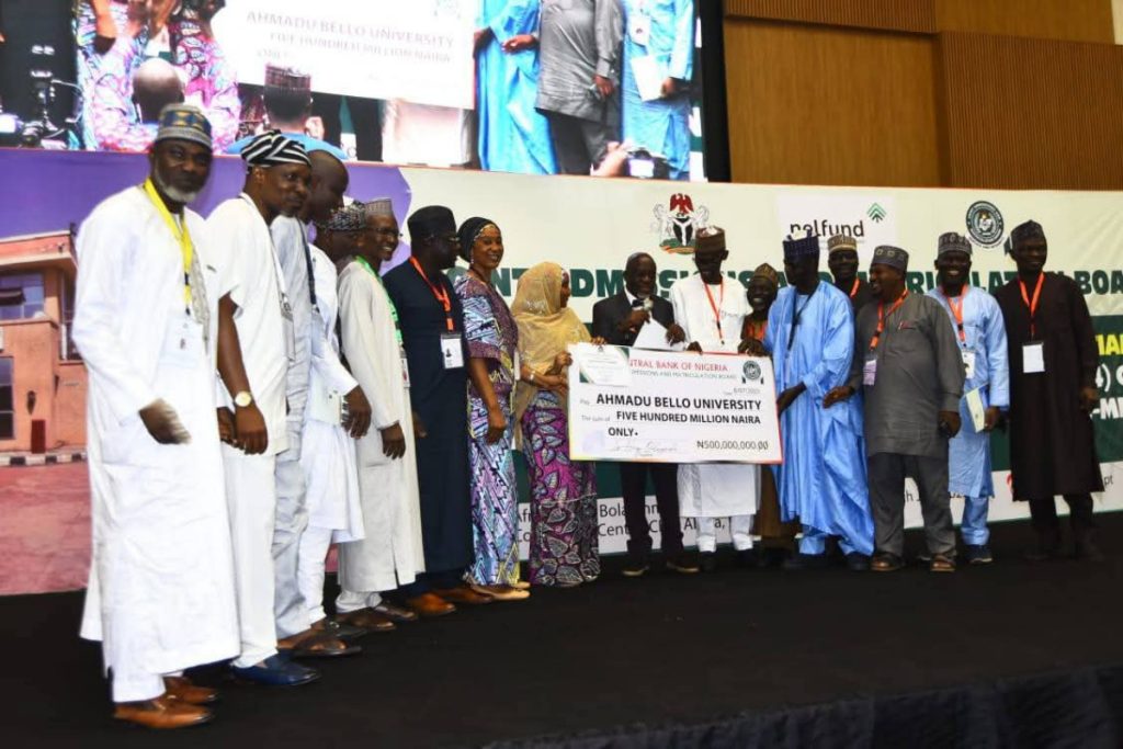 ABU Zaria wins JAMB’s Tertiary Admissions Performance Award