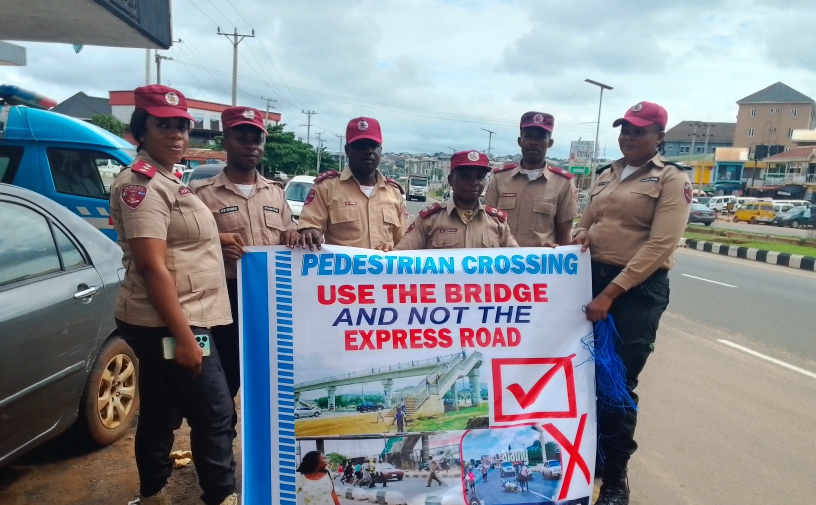 FRSC sensitizes Anambra residents on use of pedestrian bridge, vows arrest