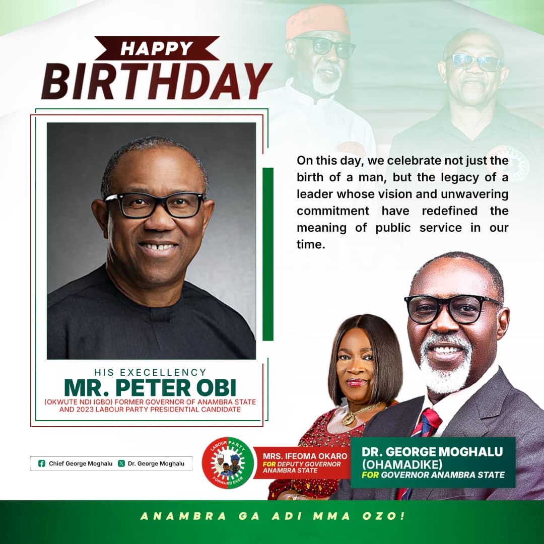 Moghalu celebrates Obi at 64, says he’s man chosen by history