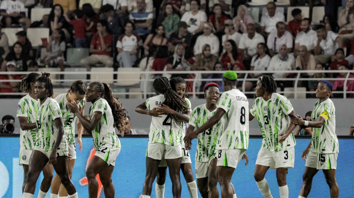 Super Falcons celeberating