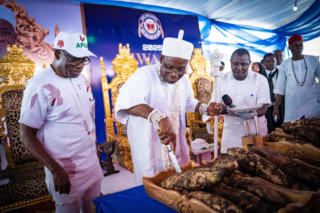 Gov. Soludo and Iger Oranu at Omor Community New Yam Festival
