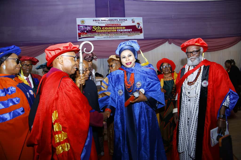 Keystone bank chair bags Paul varsity doctorate, promises construction of students hostel