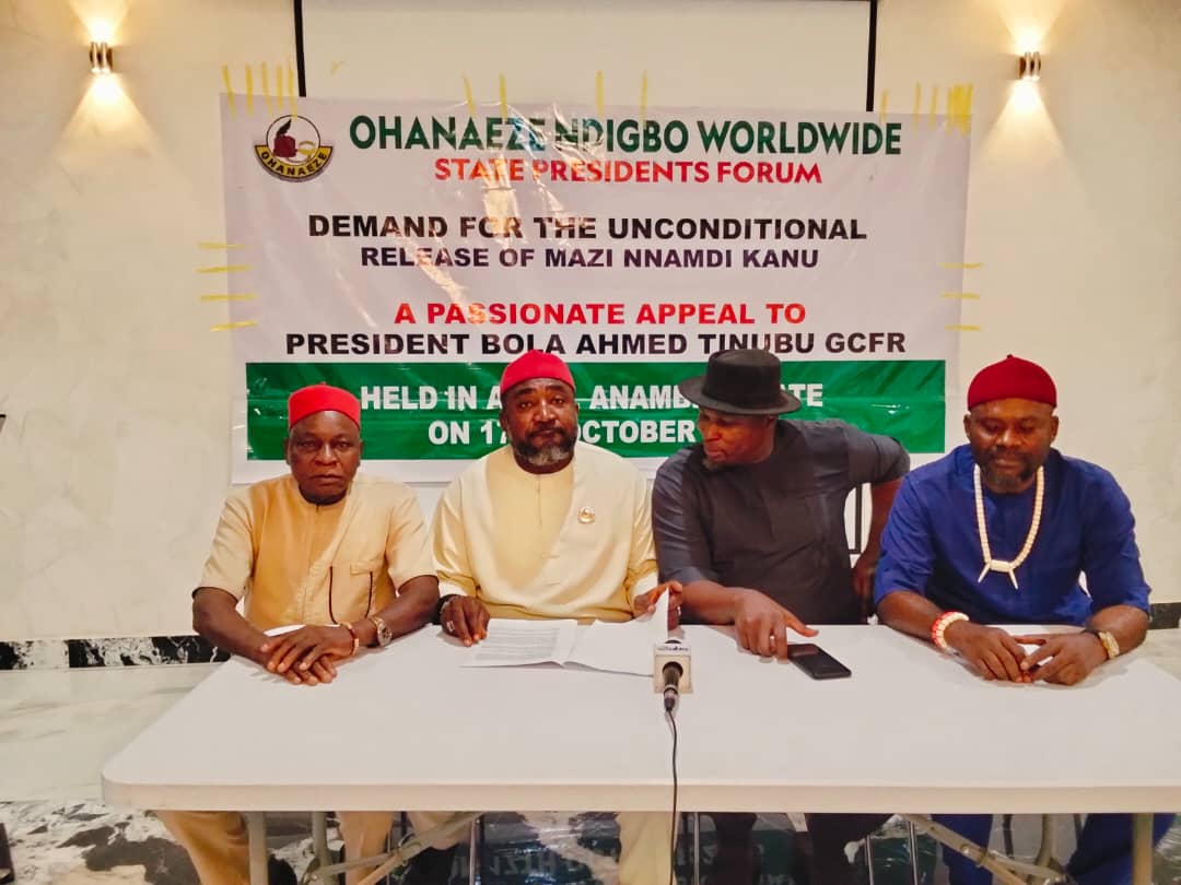 We’re ready to partner with you to restore justice in S’east – Ohaneze tells Tinubu