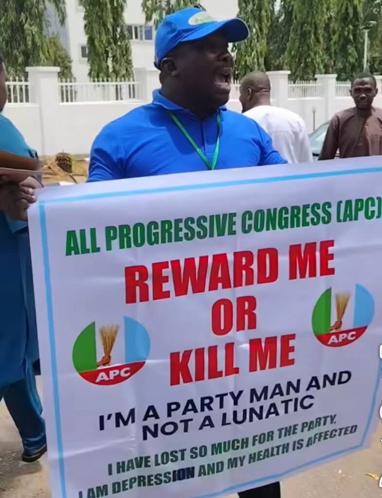 Protesting APC member