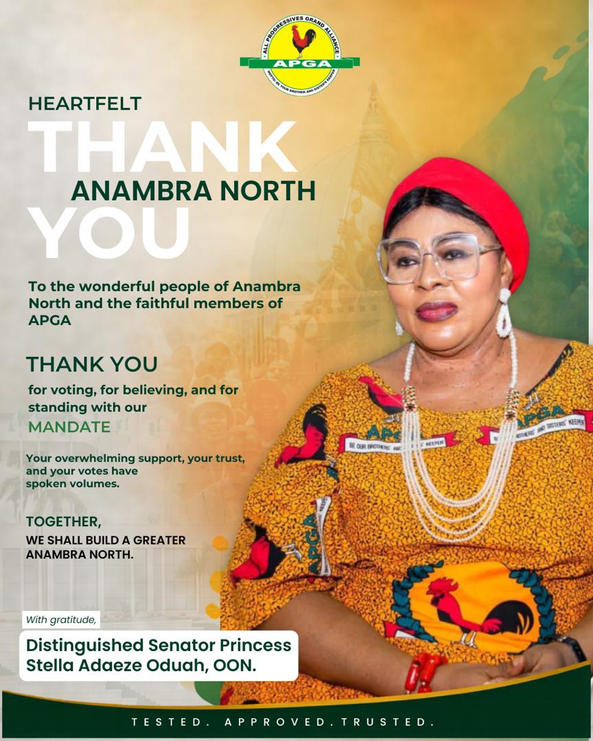 Oduah thanks APGA, constituents after Anambra North primary victory