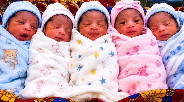 Tears of joy as woman delivers quintuplets after 16 year-old marriage